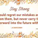 regret our mistakes