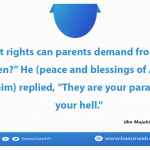 What rights can parents demand from their children?
