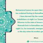 Allah Ta'Ala has ordained fasting in Ramadhan compulsory