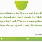 The worst among the servants of Allah are those who gossip and create rifts between friends