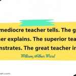 The mediocre teacher tells