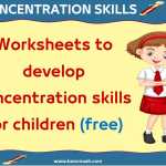 Worksheets to develop concentration skills for children