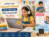 كيف تجعلين العطلة الصيفية بوابة طفلكِ لإتقان الإنجليزية بثقة ومتعة؟