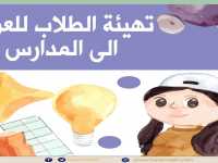 تهيئة الطلاب للعودة الى المدارس